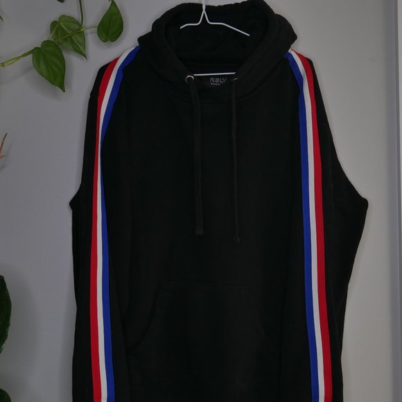 Resolve Black (with red, white and blue stipe) Hoodie - Picture 2 of 4
